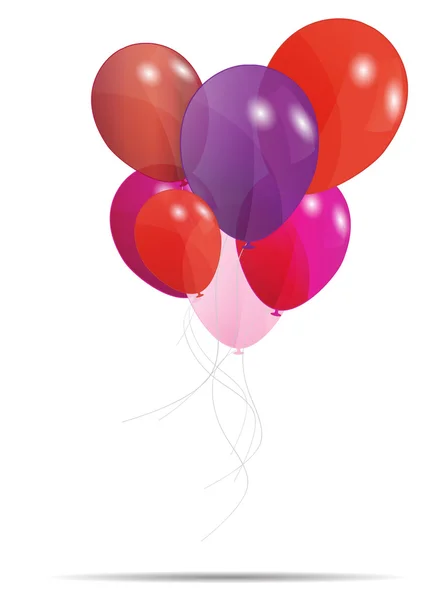 Carte cadeau avec illustration vectorielle ballons — Image vectorielle