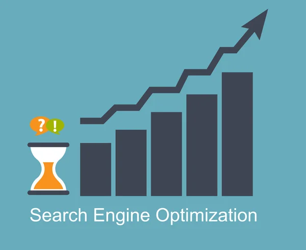 SEO -搜索引擎优化平面图标向量说明 — 图库矢量图片