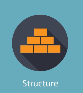 Structure Flat Concept Icon Vector Illustration