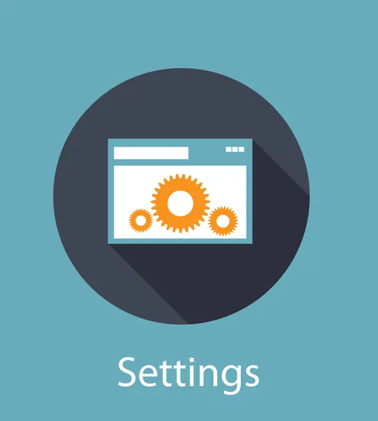 Настройки Плоская концепция Иллюстрация вектора значка — стоковый вектор