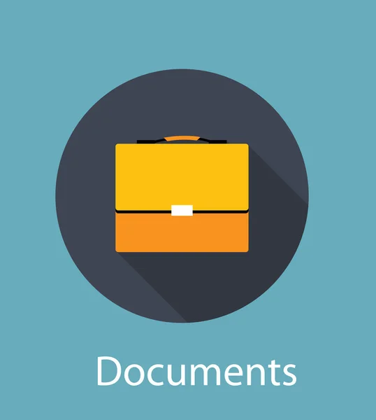 Documentos Concepto plano Icono Vector Ilustración — Archivo Imágenes Vectoriales