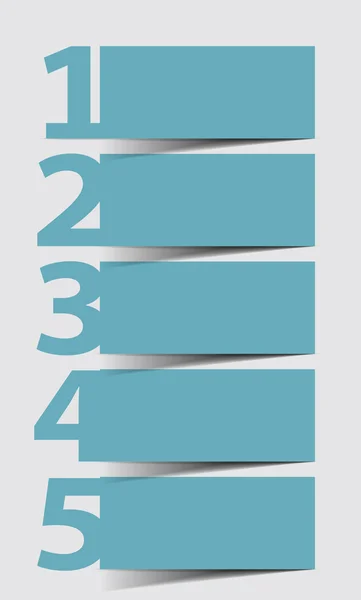 Eins zwei drei vier fünf - Vektorfortschrittssymbole für 5 Schritte — Stockvektor