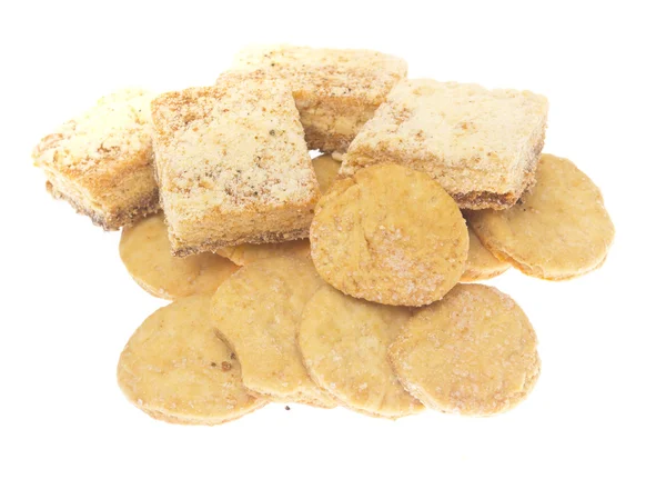 Biscoito Chip isolado no fundo branco . — Fotografia de Stock