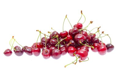 tatlı kiraz arka plan beyaz zemin üzerine izole