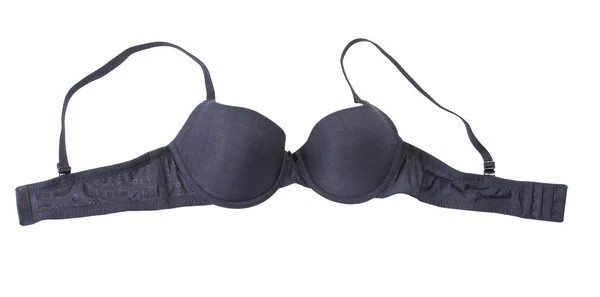 Reggiseno donna pizzo nero isolato su sfondo bianco — Foto Stock