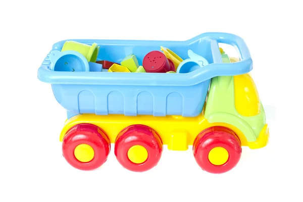 白色背景上分离的儿童车玩具 — 图库照片