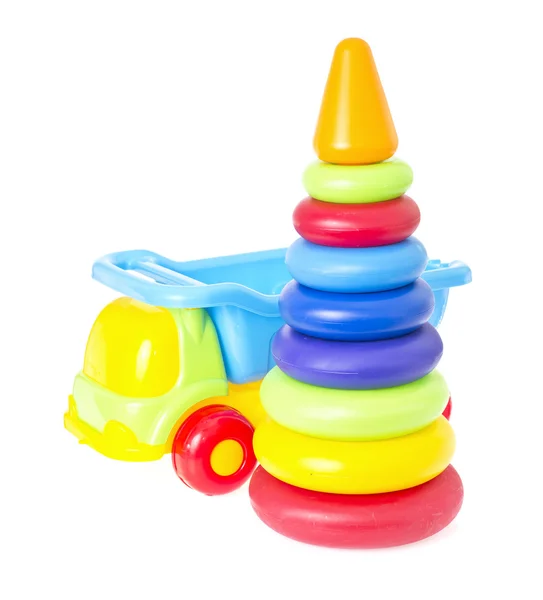Children's toys isolated on white background — Stock Photo, Image