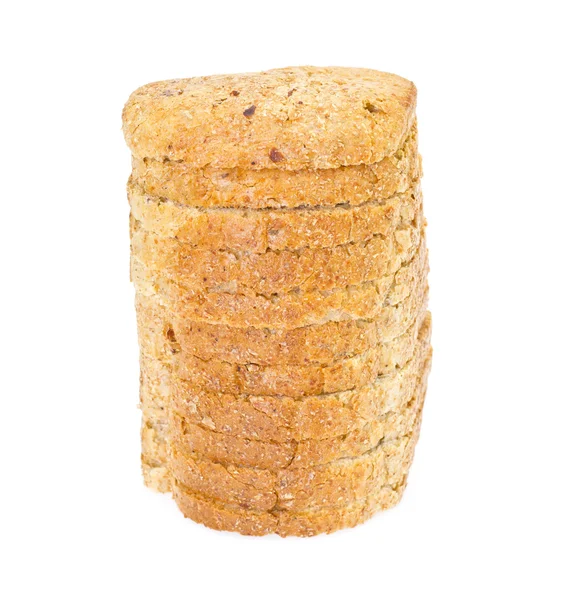 Färska välsmakande bröd på vit bakgrund — Stockfoto