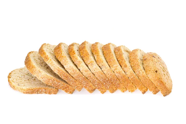 Friss finom kenyér, fehér háttér — Stock Fotó