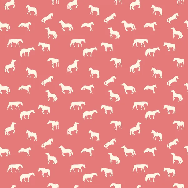 Horse Runs, Hops, Gallops Isolated. Seamless Pattern. — Stock Vector