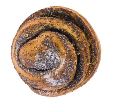beyaz zemin üzerine lezzetli taze simit