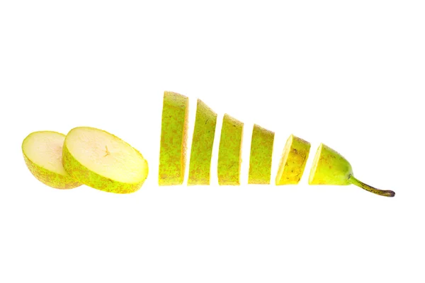 Gröna päron isolerad på vit bakgrund — Stockfoto