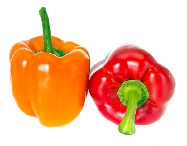 Colored Fresh Sweet Pepper Isolated on White Background — Stock Photo, Image