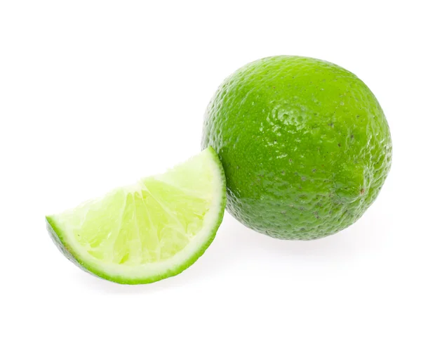 Fresh Ripe Lime, Isolated on White Background. — Stock Photo, Image