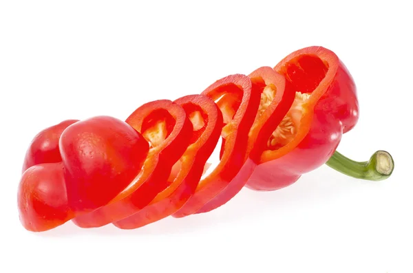 Colored Fresh Sweet Pepper Isolated on White Background — Stock Photo, Image