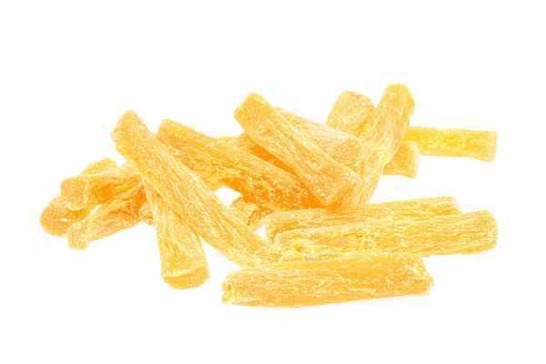 Candied Pineapple Isolated on White Background — Stock Photo, Image