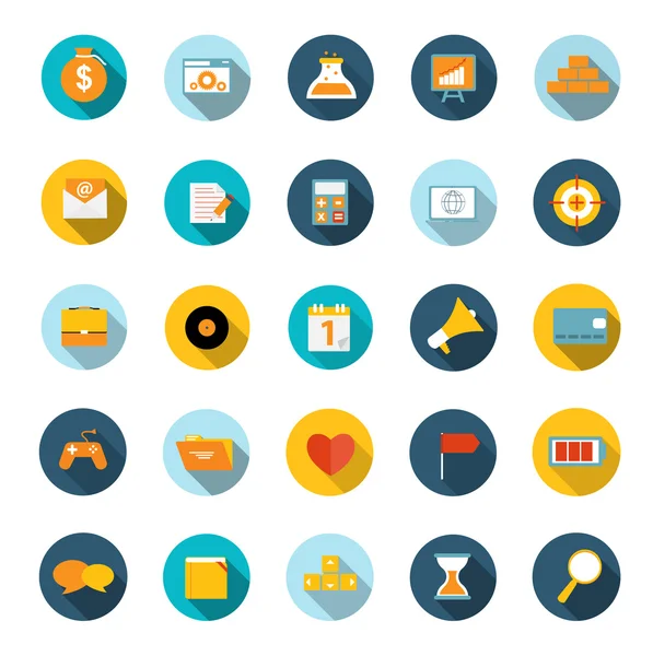 Set of Flat Icons Vector Illustration — Stock Vector