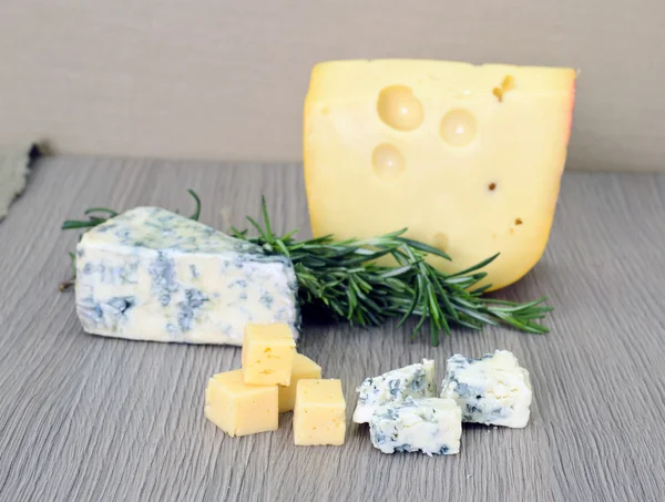 Cheese on Wooden Background — Stock Photo, Image