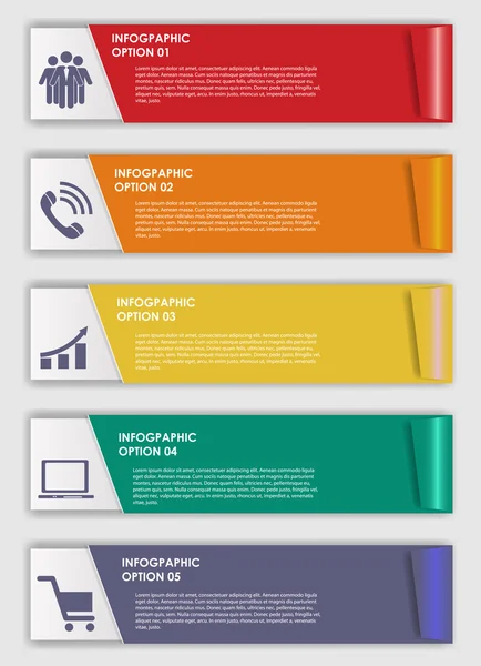 Modelos infográficos para ilustração de vetores de negócios. — Vetor de Stock