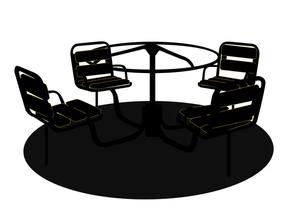 Silhouette Swing Black su sfondo bianco. Illustrazione vettoriale . — Vettoriale Stock