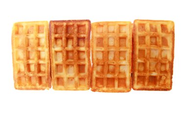 Beyaz arka plan üzerinde izole pasta Viyana gofret.