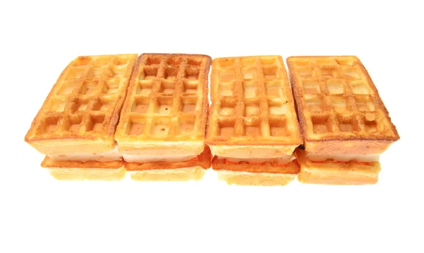 Gebäck Wiener Waffeln isoliert auf dem weißen Hintergrund. — Stockfoto