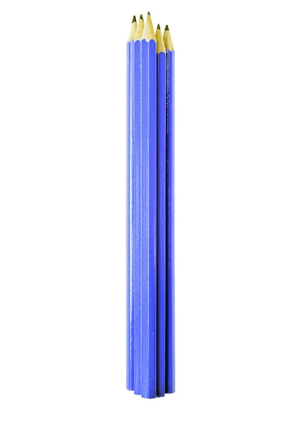 Blue Pencils isolated on white — Stock Photo, Image