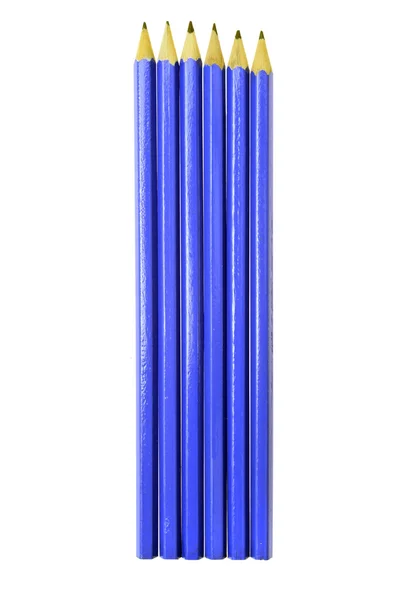 Blue Pencils isolated on white — Stock Photo, Image