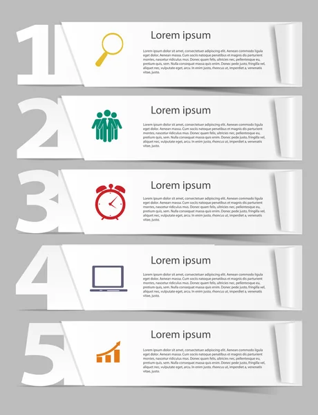 Papier-Infografik-Design — Stockvektor