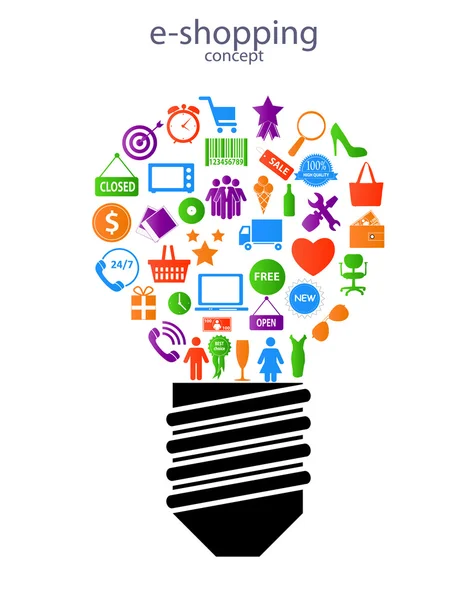 Concepto de compra electrónica — Archivo Imágenes Vectoriales