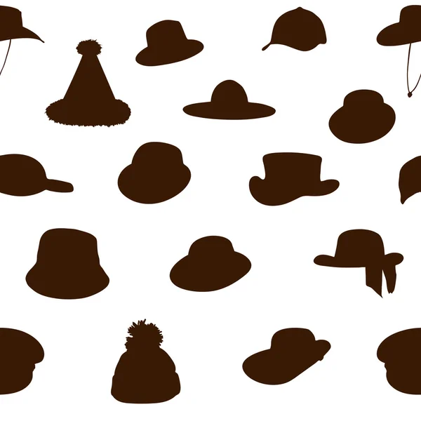 Hats seamless pattern — Stock Vector