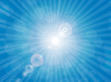 Güneşli Parlak Arkaplan Vektörü İllüstrasyonu