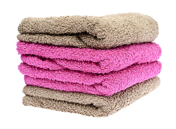Ręczniki izolowane na białym tle — Zdjęcie stockowe