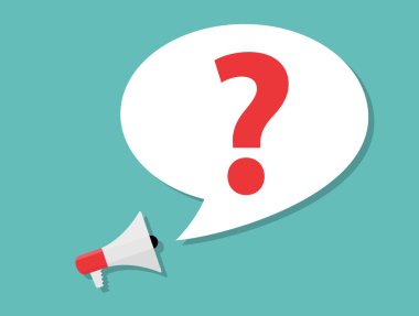 Megafonla el ele tutuşup konuşma baloncuğu yapacağız. Vektör İllüstrasyonu