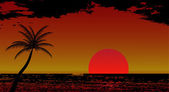 Картина, постер, плакат, фотообои "warm sea, sun, vacation. vector illustration.", артикул 49443219