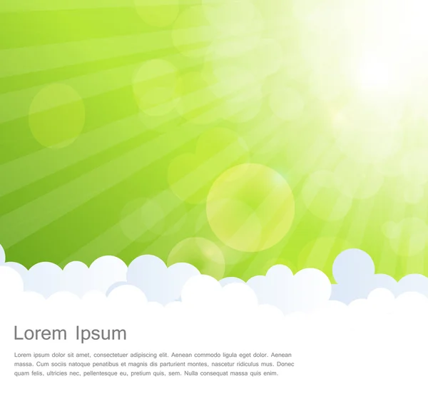 Аннотация Natural Sunshine and Cloud Vector Background . — стоковый вектор