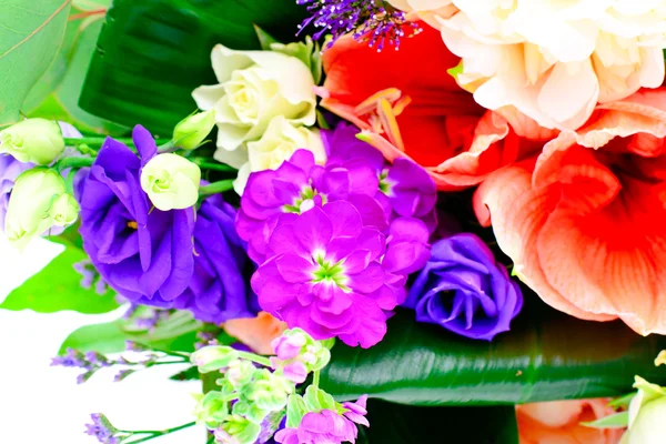 Colorful Flowers Bouquet Isolated on White Background — Stock Photo, Image