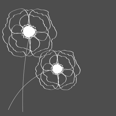 Poppies arka plan vektör çizim çiçek
