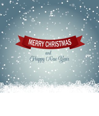 Noel kar taneleri arka plan vektör illüstrasyonunu gösteriyor