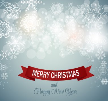 Noel kar taneleri arka plan vektör illüstrasyonunu gösteriyor