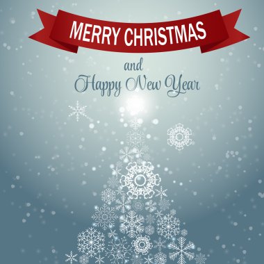 Noel kar taneleri arka plan vektör illüstrasyonunu gösteriyor