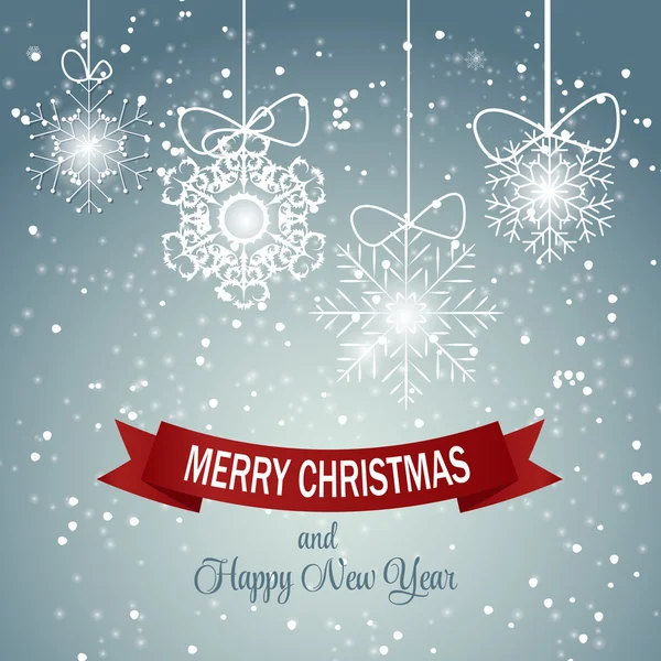 Noel kar taneleri arka plan vektör illüstrasyonunu gösteriyor