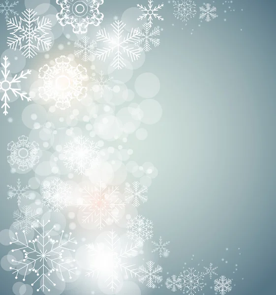 Weihnachten Schneeflocken Hintergrund Vektor Illustration — Stockvektor
