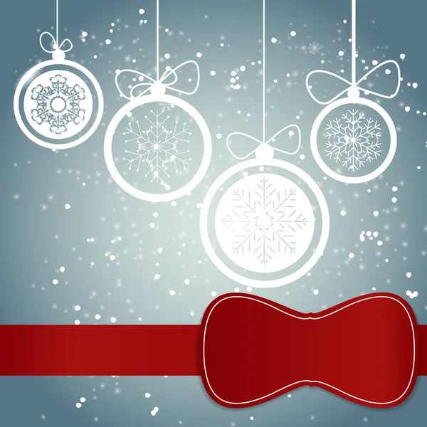 Illustration vectorielle de fond des flocons de neige Noël — Image vectorielle