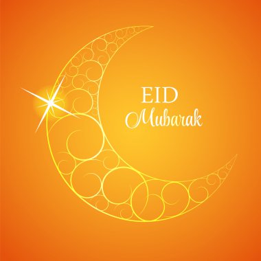 Müslüman Toplum Festivali Vektör İllüstrasyonu için Ay Arkaplanı