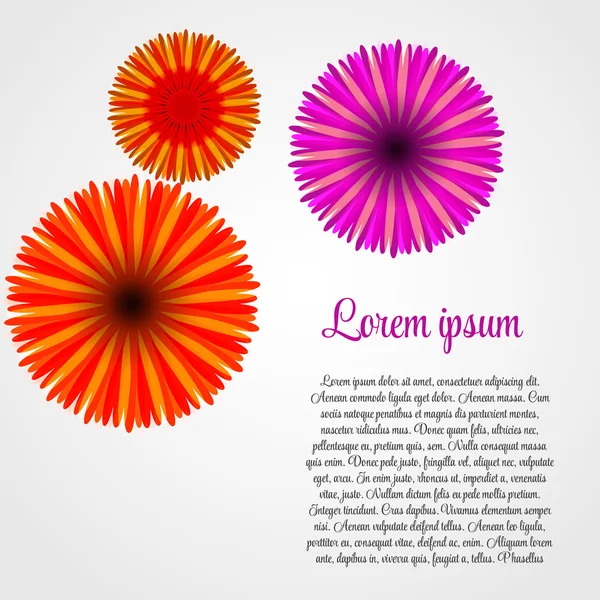 Fond coloré abstrait avec des fleurs. Illustration vectorielle — Image vectorielle