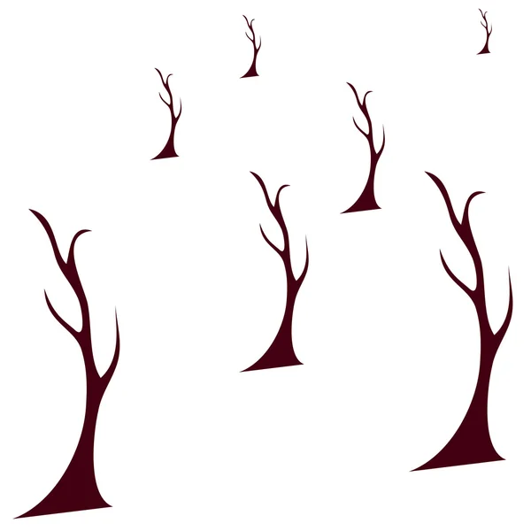 Otoño árbol vector ilustración . — Archivo Imágenes Vectoriales