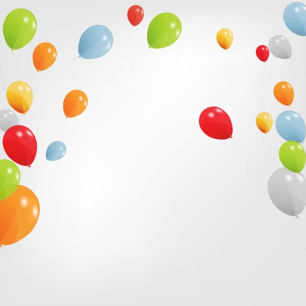 Conjunto de globos de colores, ilustración vectorial . — Vector de stock