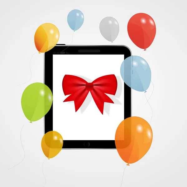 Digital tablet gift vector illustration — Stock Vector