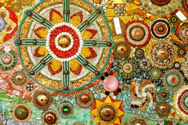 renkli cam mozaik sanatı ve soyut duvar backgr